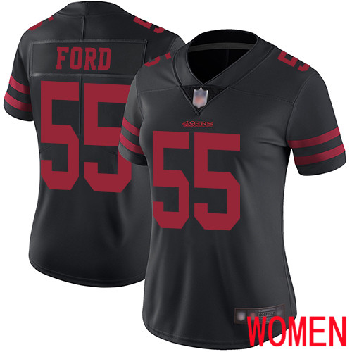 San Francisco 49ers Limited Black Women Dee Ford Alternate NFL Jersey #55 Vapor Untouchable